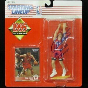 Toni Kukoc signed/autographed Starting Lineup Chicago Bulls 95 NBA Figure w/COA
